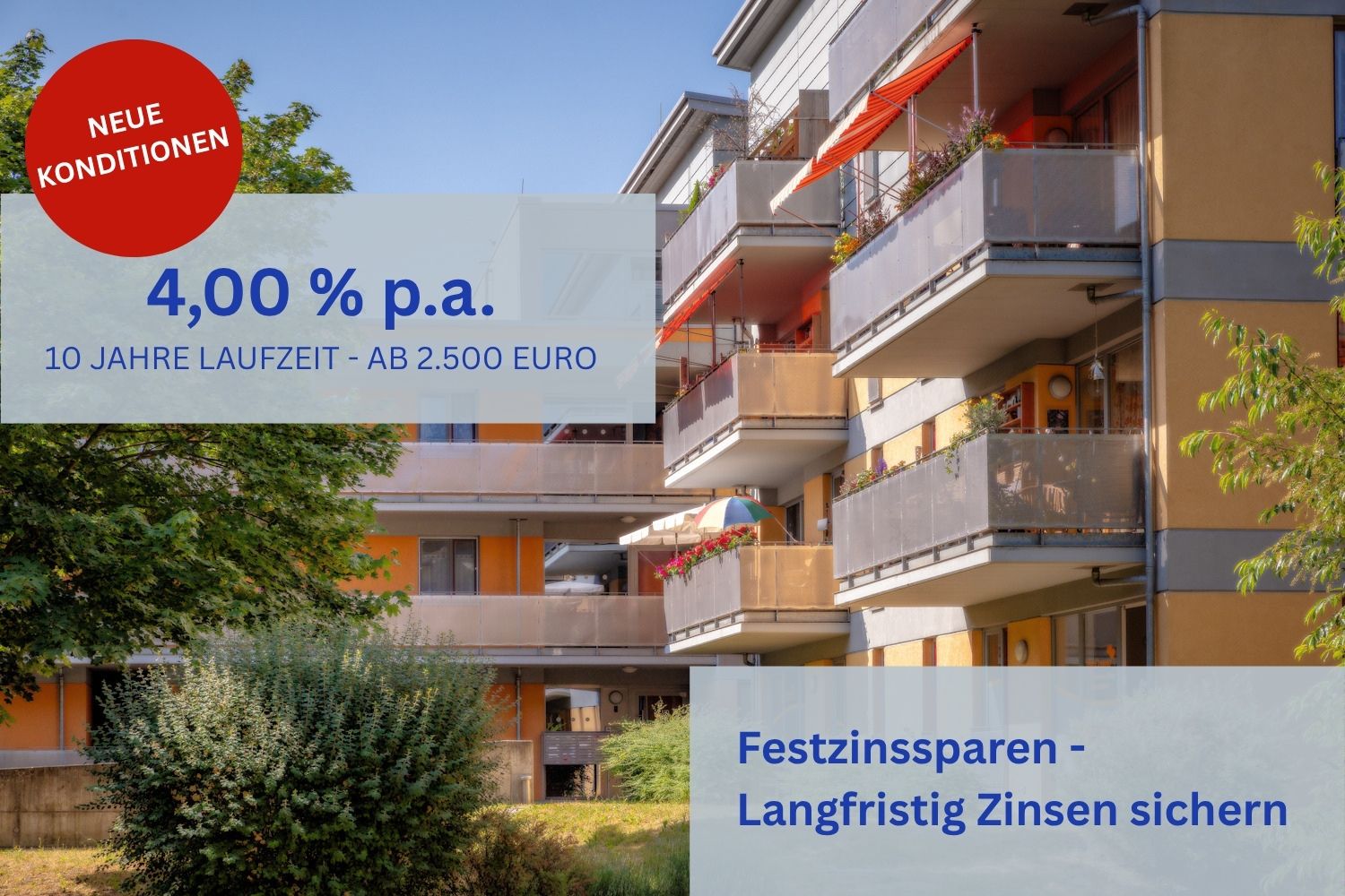 Info an unsere Sparerinnen und Sparer